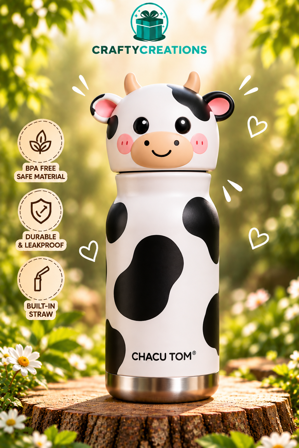 Cute Animal Vacuum Insulated Bottle