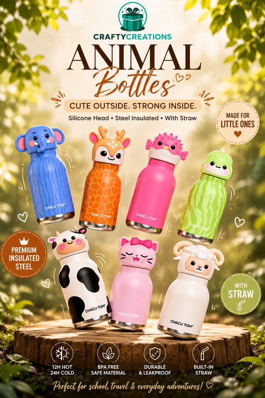 Cute Animal Vacuum Insulated Bottle