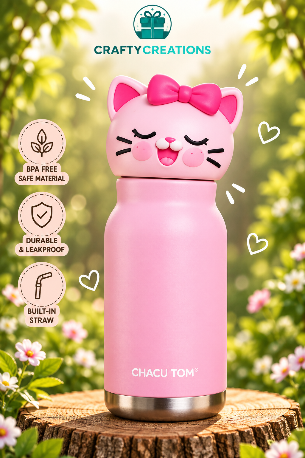 Cute Animal Vacuum Insulated Bottle