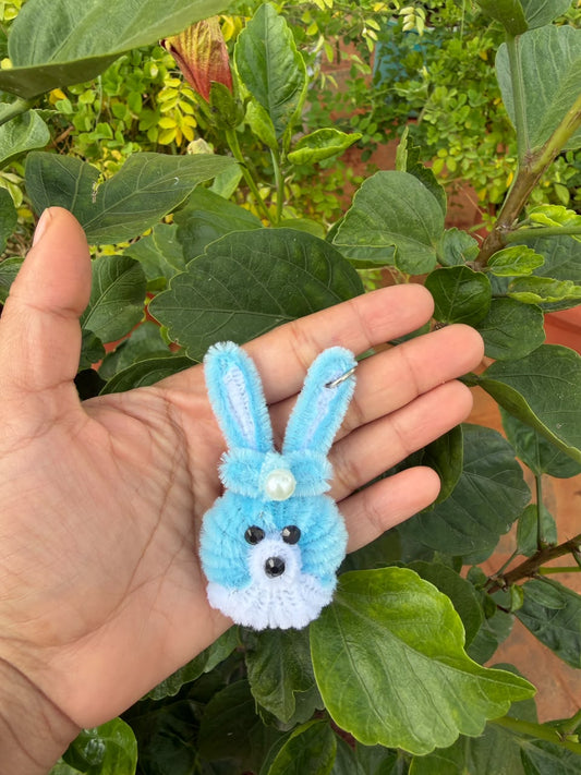 Cute Fluffy Bunny Rabbit Keychain – Handmade Bunny Bag Charm 🐰🔑