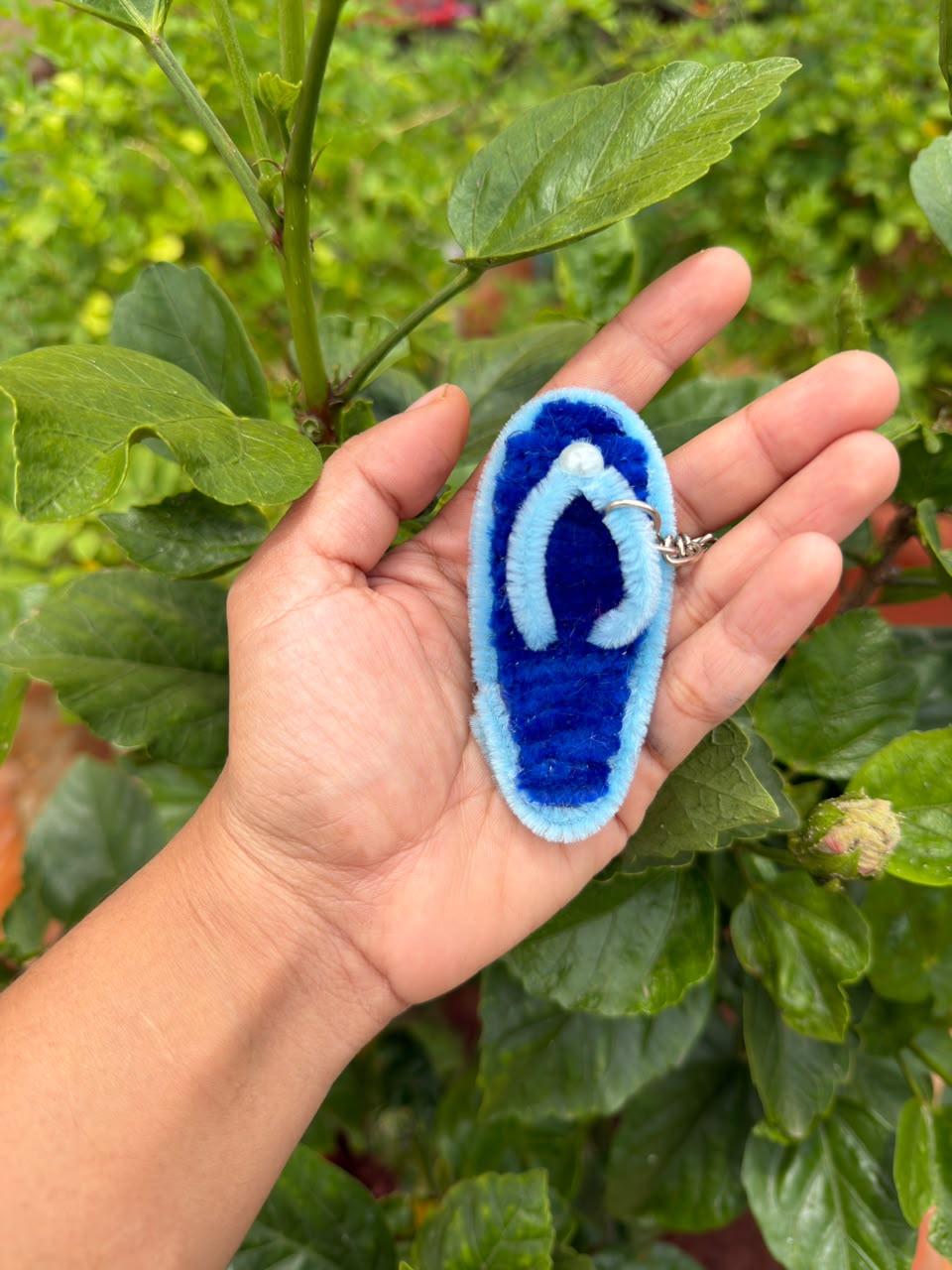 Cute Tiny Slipper Keychain – Mini Handmade Bag Charm