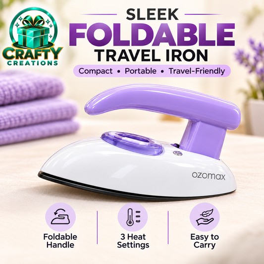 Ozomax Sleek Foldable Travel Iron – Compact, Lightweight & Portable